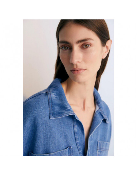 Micenas Woman Shirt Mid Blue Denim 5
