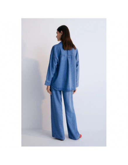 Micenas Woman Pant Mid Blue Denim 3