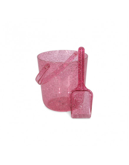 Beach Bucket and Shovel Glitter Pink 4