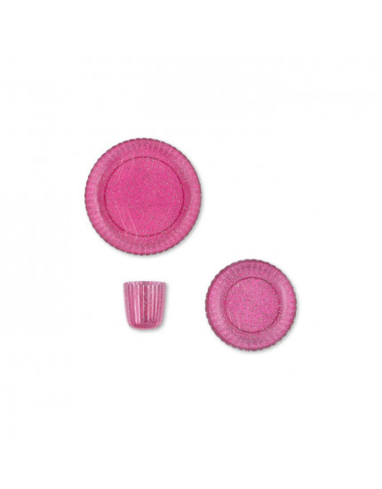 Dinner Set Glitter Sparkling Sangria One Size