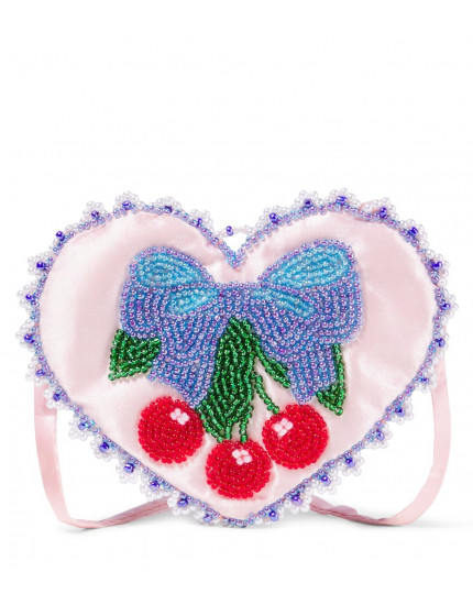 Beaded Heart Mini Purse One Size