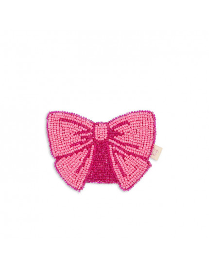 Beaded Bow Wallet Bubblegum One Size
