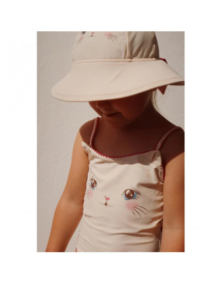 Kitty Cat Sun Hat Pink 3