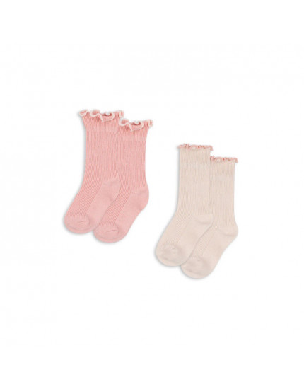 2 Pack Rib Frill Socks