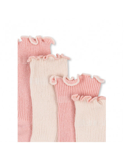 2 Pack Rib Frill Socks 3