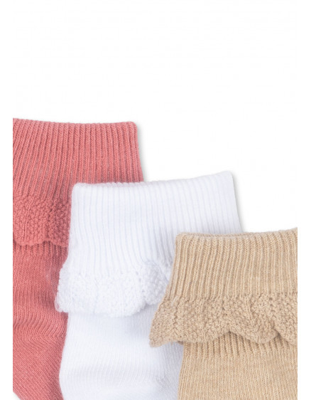 3 x Шкарпетки Frill Sand/White/Rasp 2