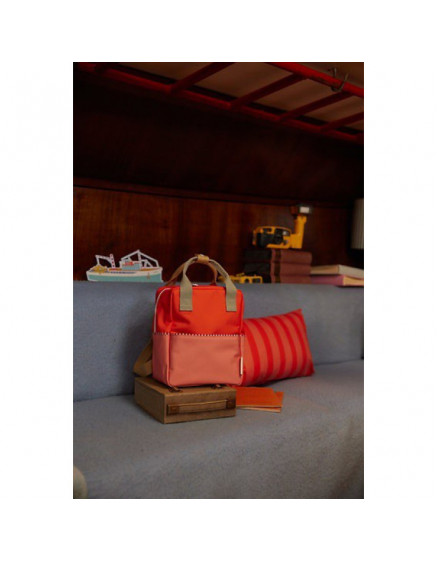 Backpack Small Orange + Coral pink 4
