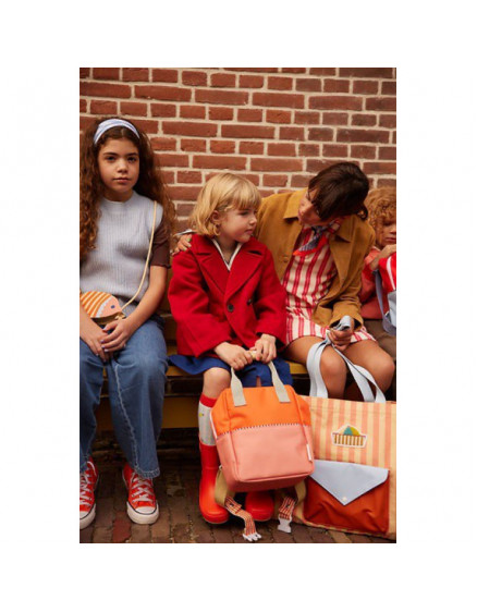 Backpack Small Orange + Coral pink 3