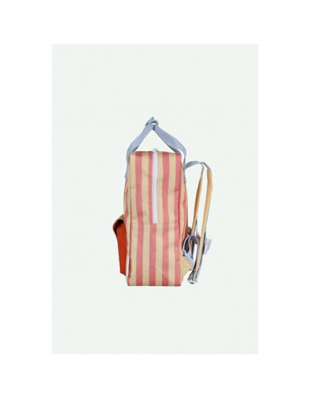 Backpack Medium Stripes Coral Pink + Sandy 3