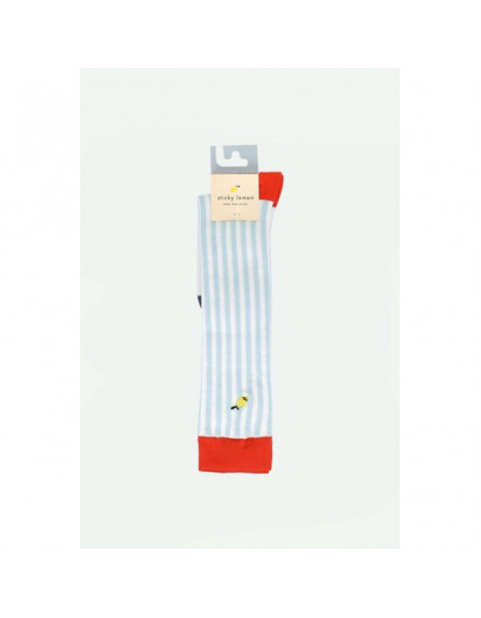 Knee High Socks Stripes Zissou Blue 2