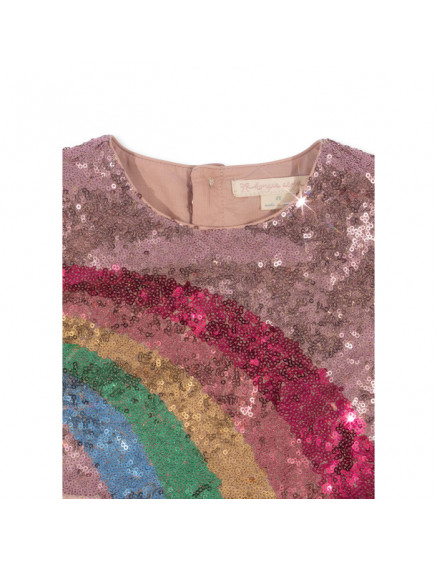 Odette Rainbow Dress Evening Sand 2
