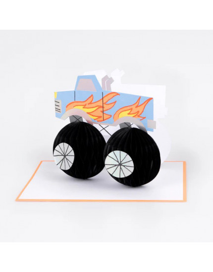 Monster Truck Birthday Card One Size