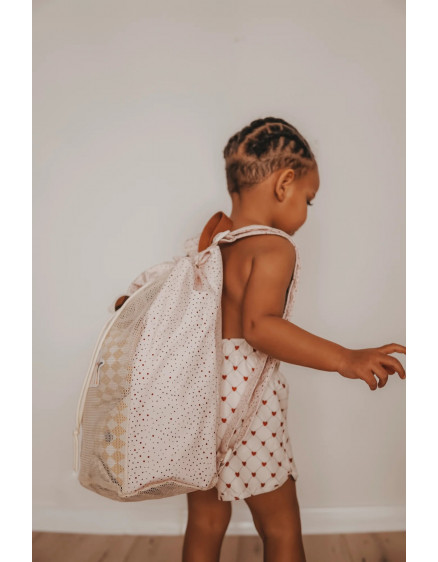 Beach Net Backpack Unique Dots 4
