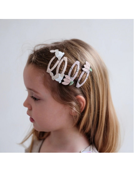 4 х Bunny & flower clic clacs 2
