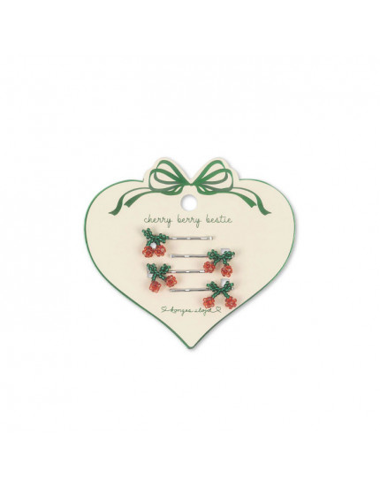 4 Pack Mini Cherry Hair Pin Cherry