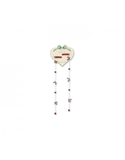 2 Pack Pearly Tassel Hair Clip Cherry