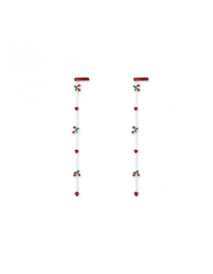 2 Pack Pearly Tassel Hair Clip Cherry 3