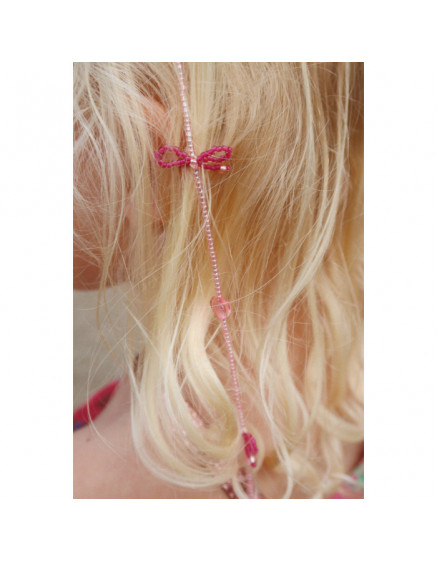 2 Pack Pearly Tassel Hair Clip Pink Bow 5