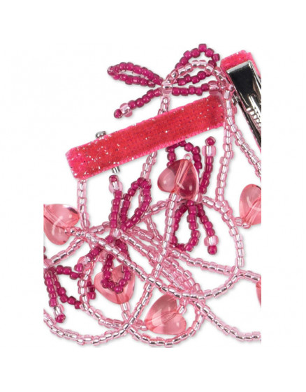 2 Pack Pearly Tassel Hair Clip Pink Bow 6