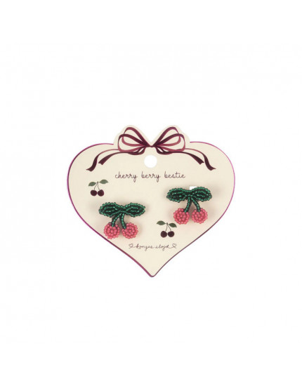 2 Pack Pearly Hair Clips Cherry