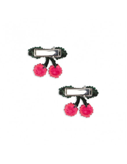 2 Pack Pearly Hair Clips Cherry 7