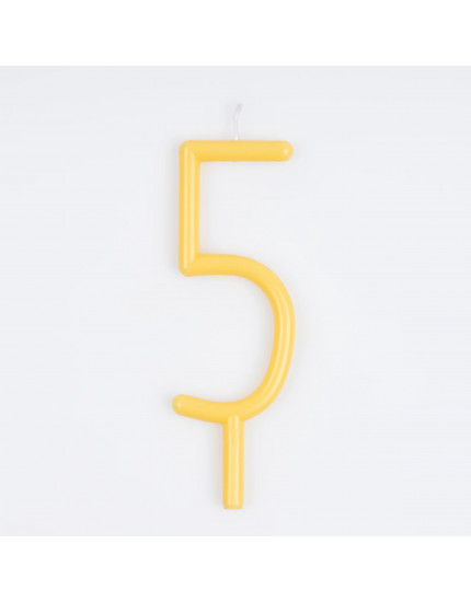 Slim Number 5 Candle One Size