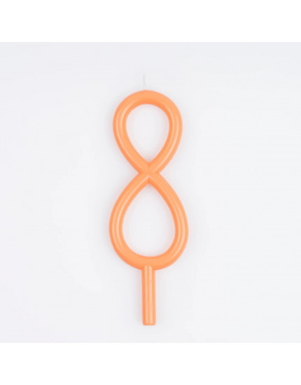 Slim Number 8 Candle One Size