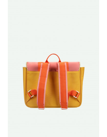 School Bag Coral Pink + Submarine Yellow 2