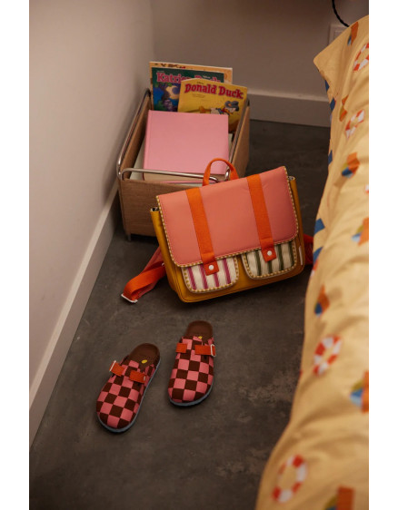 School Bag Coral Pink + Submarine Yellow 4