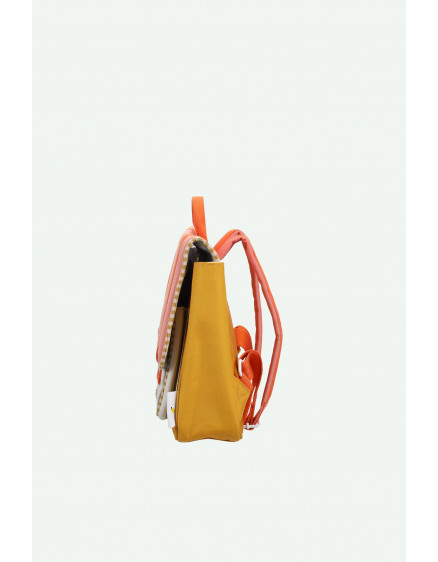 School Bag Coral Pink + Submarine Yellow 7