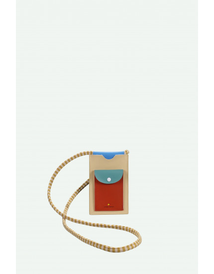 Phone Pouch Sandy Yellow + Rust One Size
