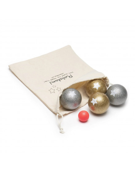 The Set Of Glitter Balls Gold and Silver 2