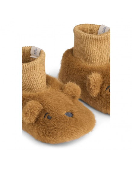 Beth Bear Plush Slipper Golden Caramel 2