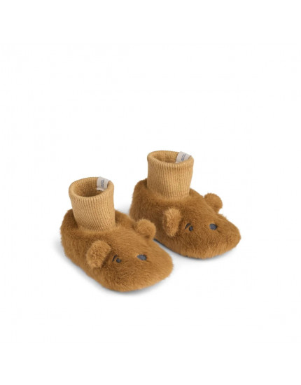 Beth Bear Plush Slipper Golden Caramel