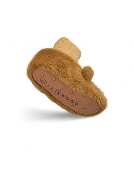 Beth Bear Plush Slipper Golden Caramel 3
