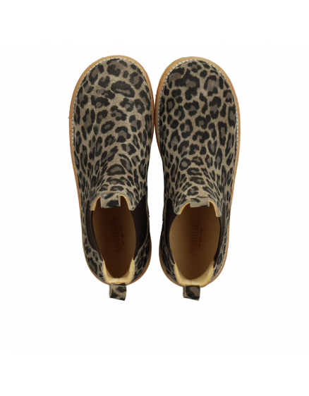 Chelsea Boot with elastic Beige Leo Brown 4