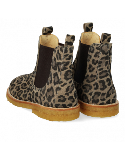 Chelsea Boot with elastic Beige Leo Brown 2