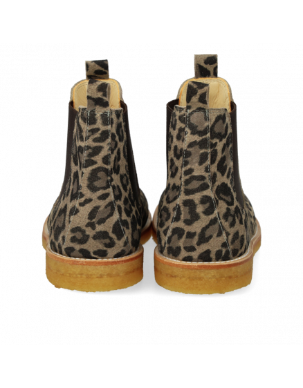 Chelsea Boot with elastic Beige Leo Brown 3
