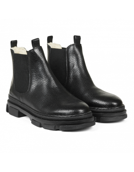 Chelsea Boot with wool lining Black 30