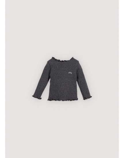 Rib Tee Galactic Grey Melange 10Y