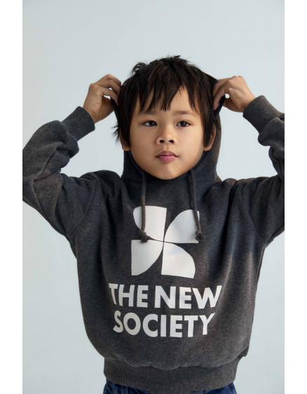 TNS Logo Hood Sweatshirt Galactic Grey Melange 2