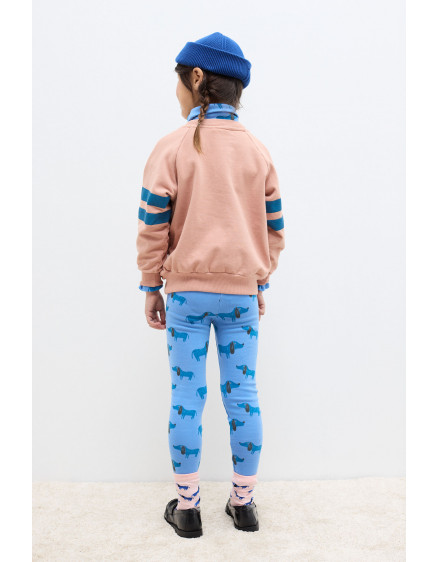 Blue Dog Stripes Sweatshirt Powder Pink 2