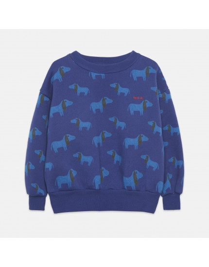 Blue Dog All Over Sweatshirt Blue 9-10Y