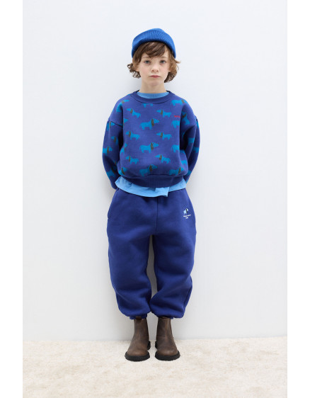 Blue Dog All Over Sweatshirt Blue 4