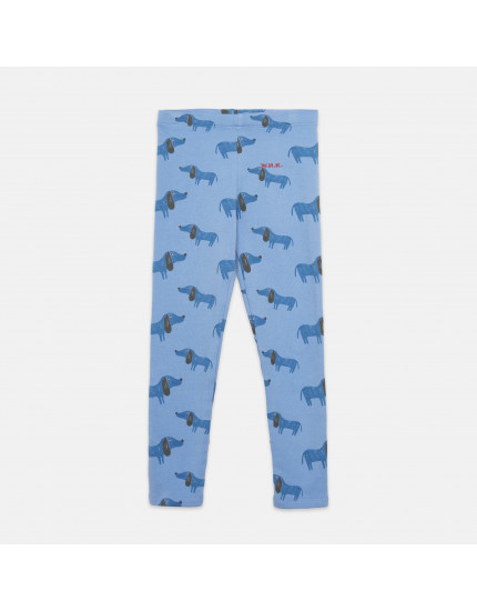 Blue Dog All Over Leggings Soft Blue 9-10Y