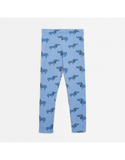 Blue Dog All Over Leggings Soft Blue 4