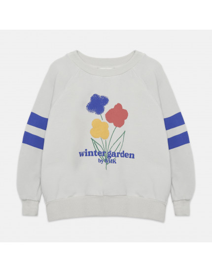 Winter Garden Stripes Sweatshirt Grey 9-10Y