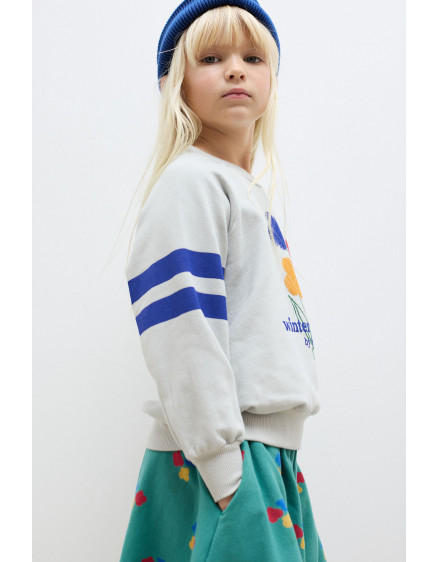Winter Garden Stripes Sweatshirt Grey 3