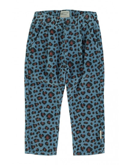 Unisex trousers Blue w/ animal print