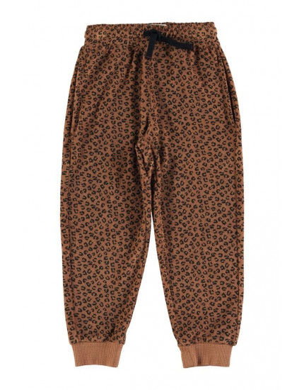 Jogging pants Brown animal print